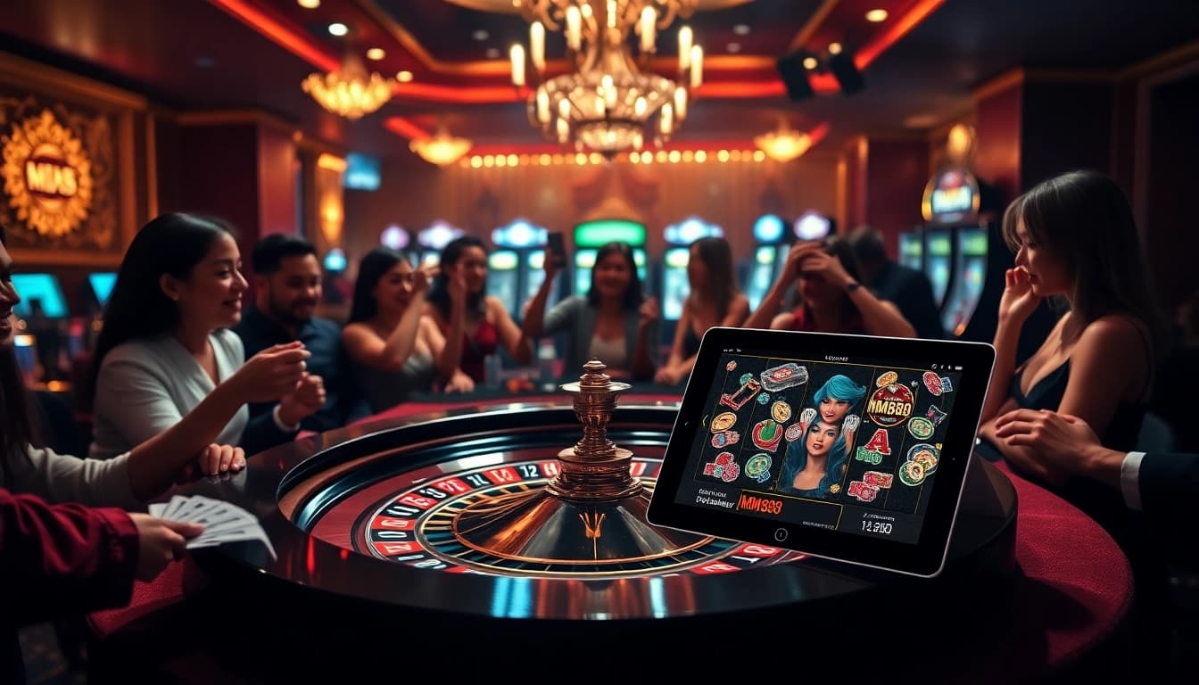 Experience vibrant casino excitement with a roulette table and MM88 gambling elements at https://1mm888.com/.