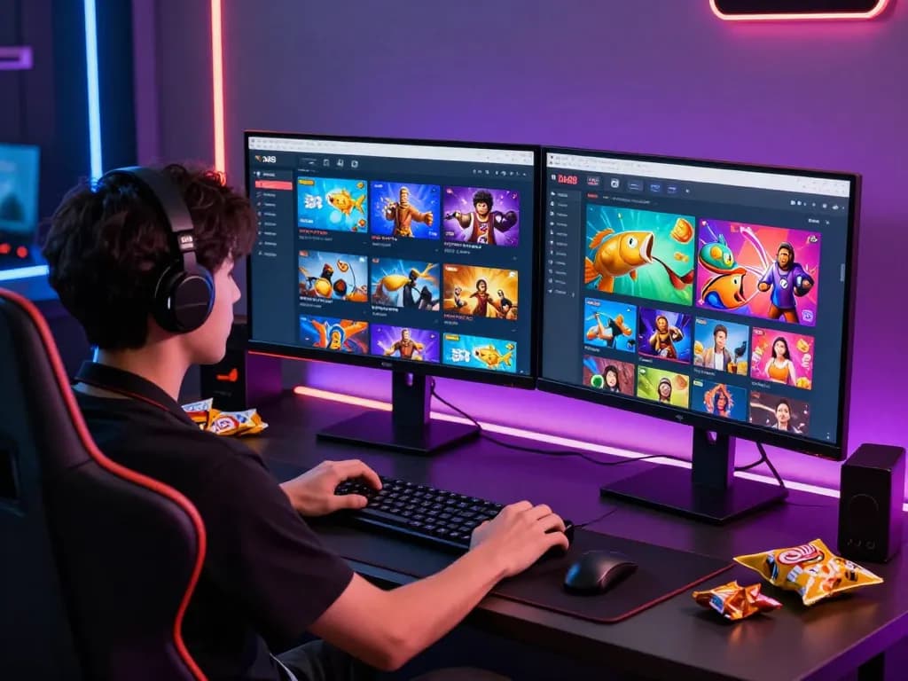 Engaging gaming experience on DA88 platform with multiple game screens and interactive setup.