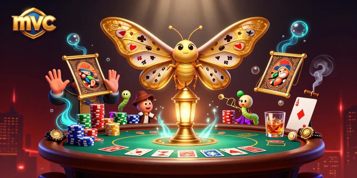 Experience immersive gaming with MVC: an atlas moth above a vibrant casino scene.