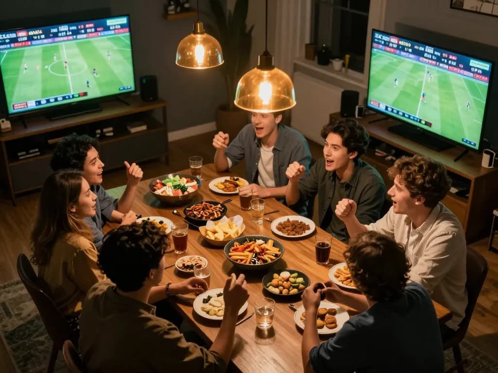 CakhiaTV players engaging in sports betting strategy during an exciting game night