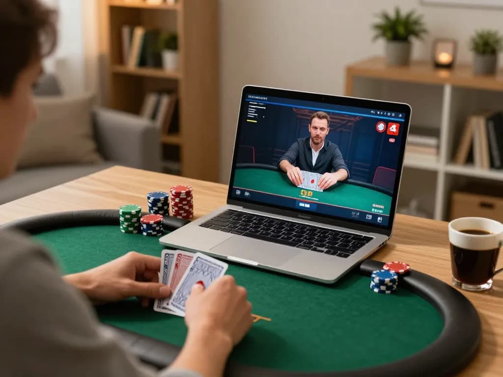 Engaging online poker gameplay on https://9bet9.in.net with strategic card analysis and cozy atmosphere.