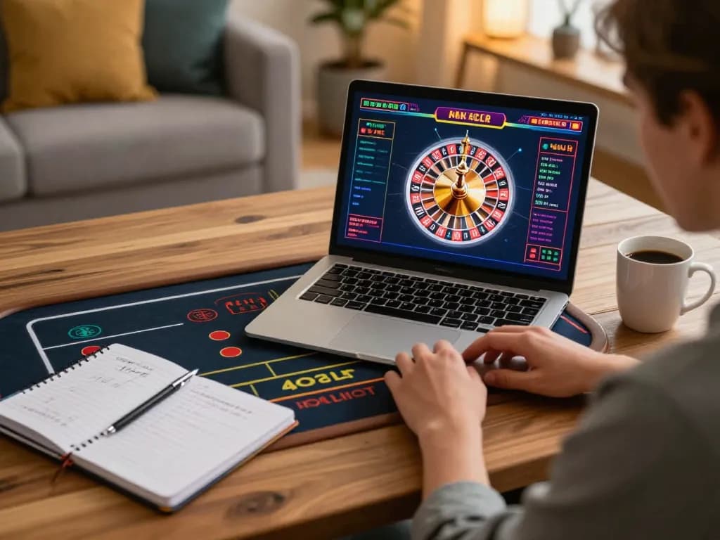 Engaging in live roulette on qh88go from the comfort of home with strategic notes.