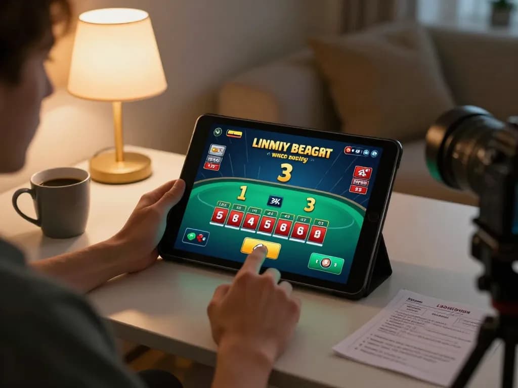Experience online gaming with me99 in a cozy home setting, focusing on strategic blackjack gameplay.