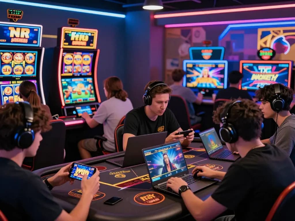 Engaged players enjoying a dynamic online gaming environment with the 73 H platform, showcasing diverse games and vibrant visuals.