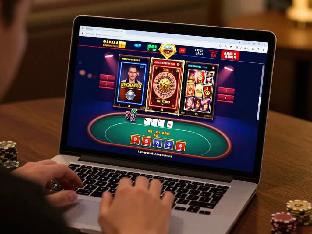 Engaging online casino gaming interface showcasing diverse games at luckywin.