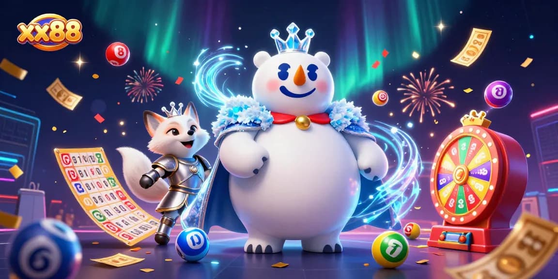 Win big with xx88 in an exciting casino-themed illustration featuring vibrant gaming elements.