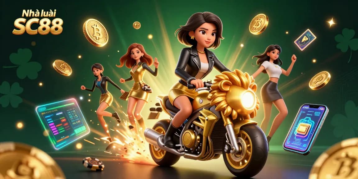 Engage with Nhà cái SC88 in an exhilarating casino environment featuring vibrant 3D characters and dynamic game elements.