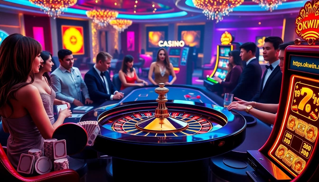 Experience the thrill of online gambling at https://okwin68.net/ with vibrant casino elements.
