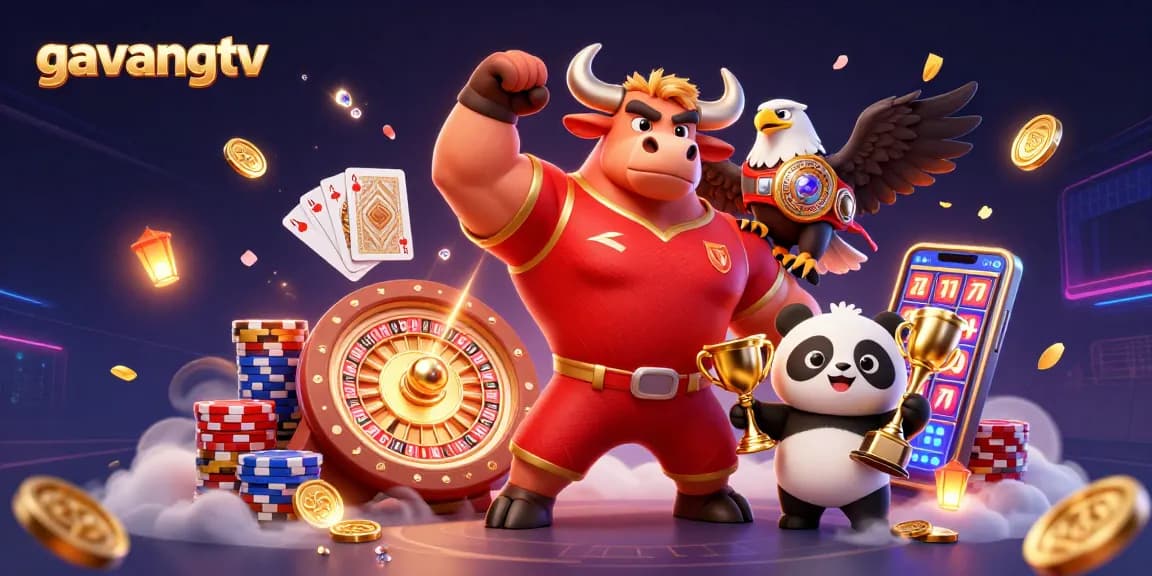 Engage with the excitement of gambling at gavangtv, showcasing vibrant casino characters and rich game elements.