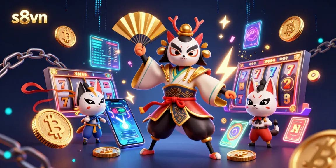 s8vn engages players with vibrant, dynamic casino scenes filled with characters and digital assets.