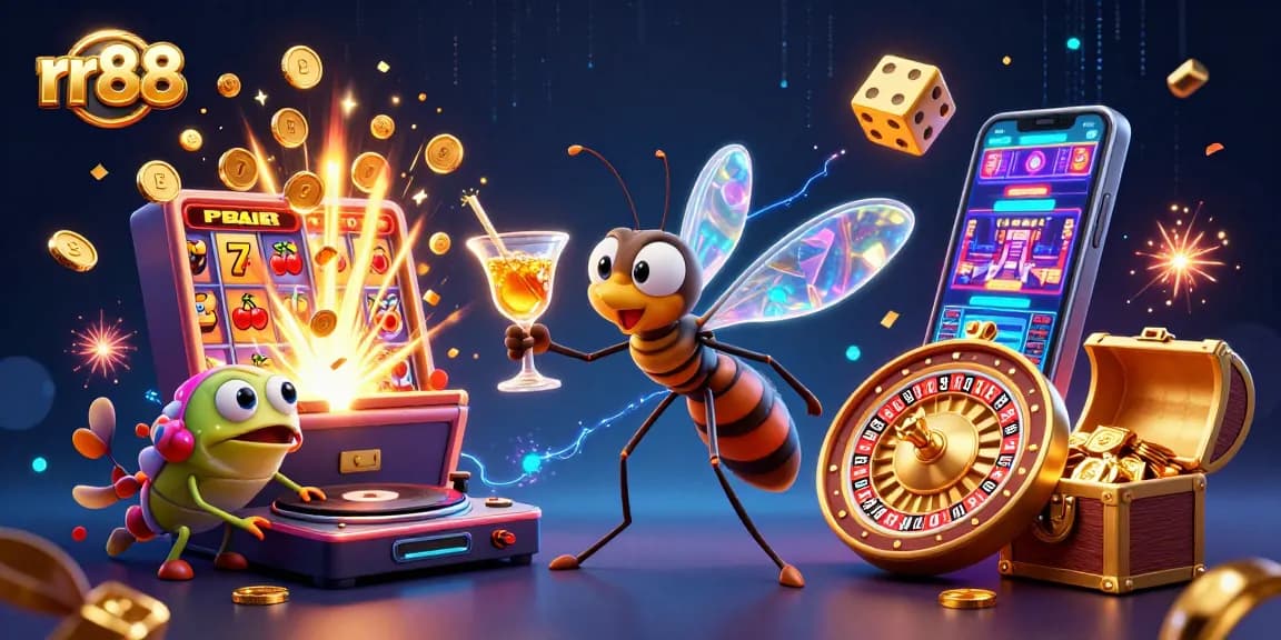 Experience exciting gameplay with rr88's dynamic casino scene featuring a winning atmosphere.