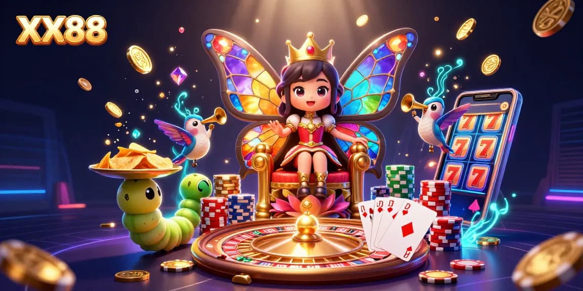 Experience thrilling gameplay at XX88 with animated casino elements and vibrant atmosphere.