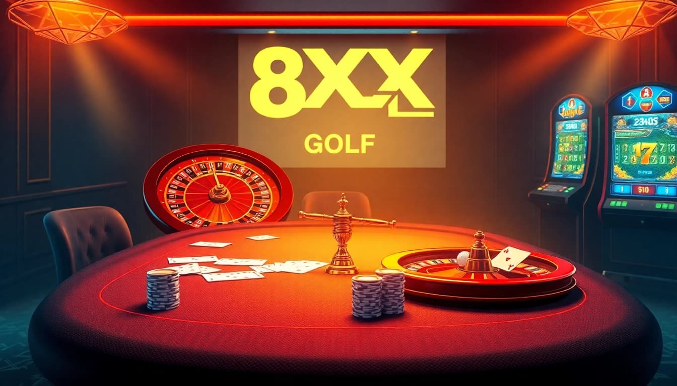 Engage with immersive online gambling at https://8xx.golf/ featuring tables and slots in a luxurious casino setting.