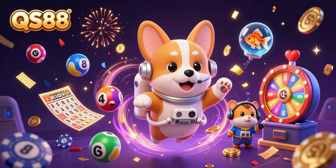 Engage in thrilling games at QS88 casino, where an astronaut corgi meets a mission-control hamster.
