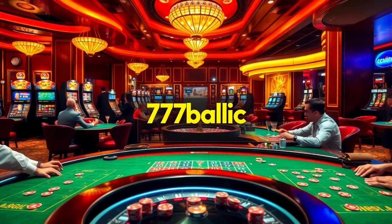Players enjoy high-stakes gaming at 77ball cc, showcasing excitement and winning opportunities in a luxurious casino setting.