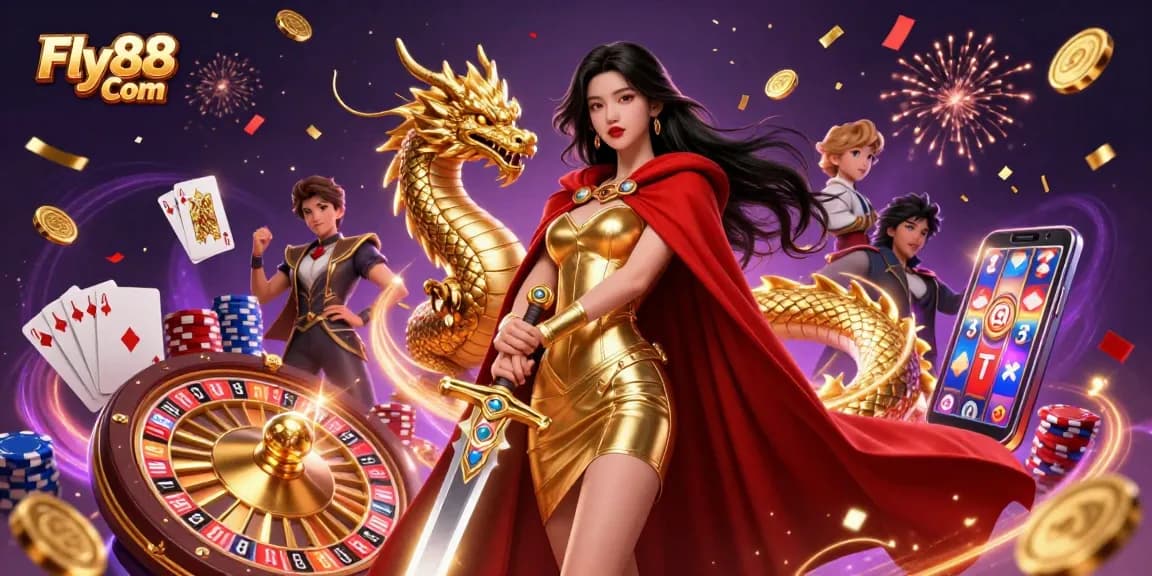Engage with thrilling gameplay at Fly88 Com featuring stunning casino elements and a captivating queen.