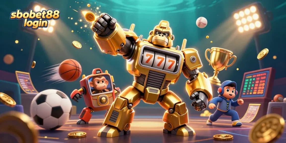 Experience thrilling sbobet88 login in an exciting 3D scene with dynamic sports elements.