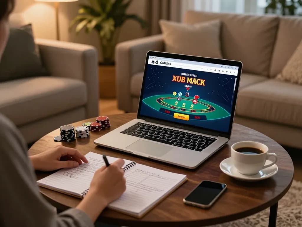 Person playing live blackjack in a cozy setting showcasing Trang Chủ F168 casino offering online gaming.