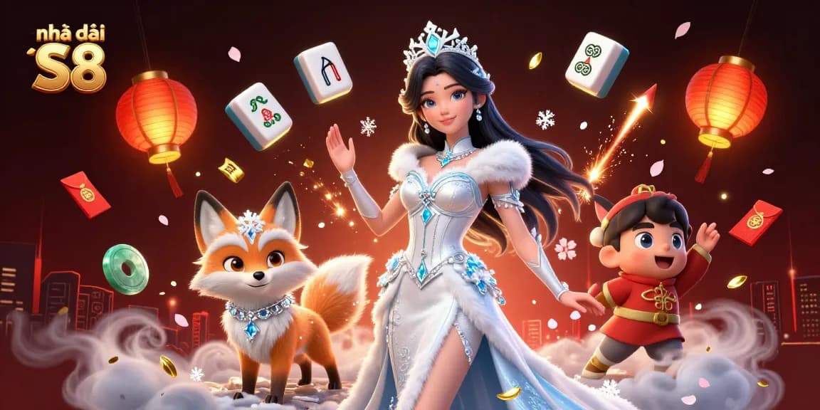 Experience thrilling action at Nhà cái S8 with vibrant gaming elements and festive décor.