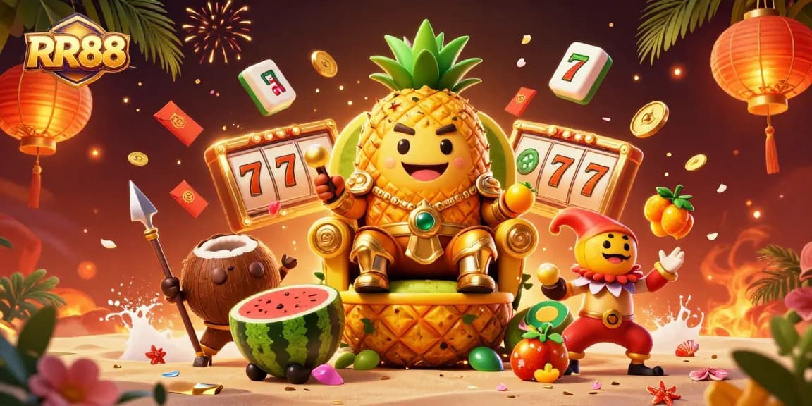 Spin to win at RR88 with vibrant casino characters and colorful gaming elements.