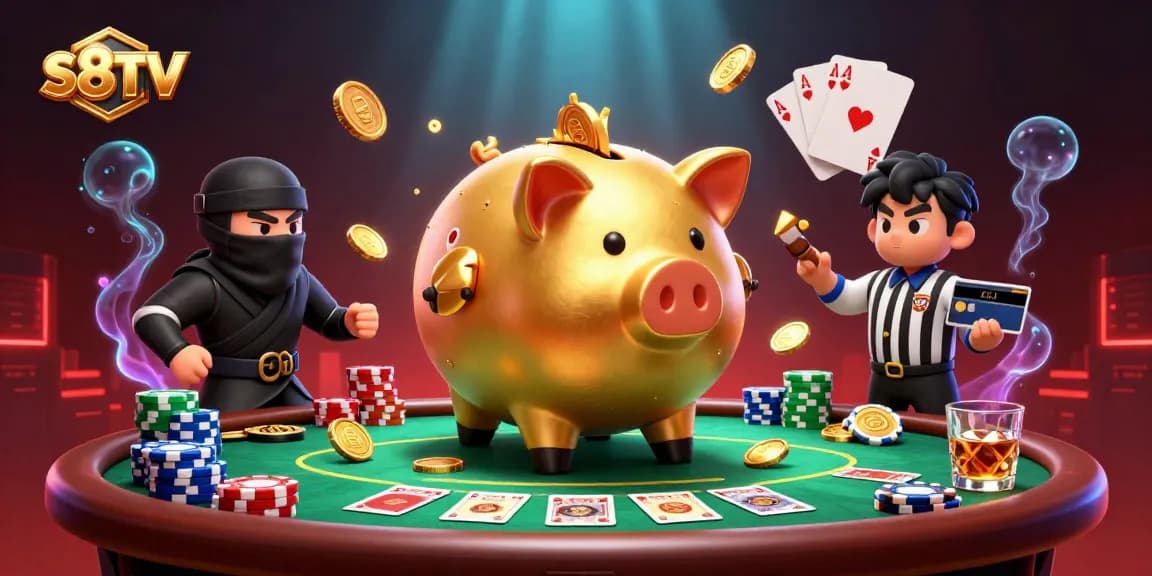 Experience exciting gambling moments with S8TV in this dynamic casino scene full of action.