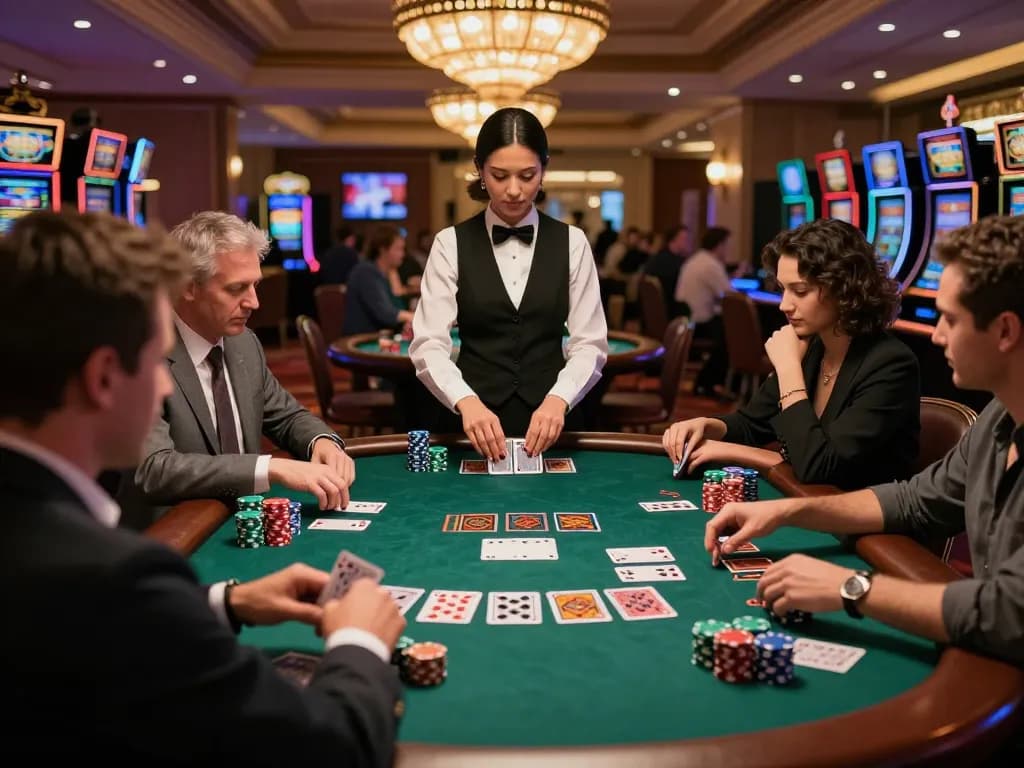 Engaging blackjack game action at 79KING casino with players making strategic bets