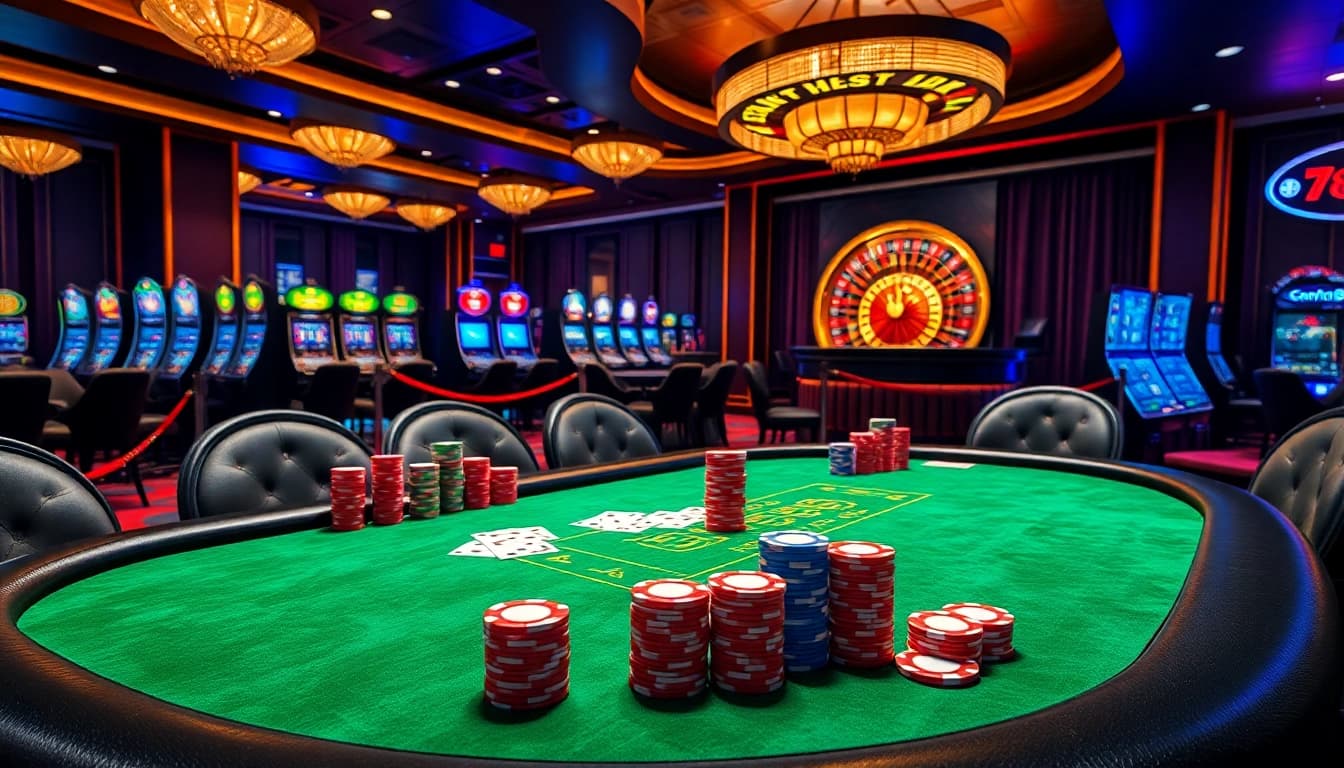 Experience thrilling moments casino-style at https://789bet.tours/, featuring poker tables and slot machines in an upscale ambiance.
