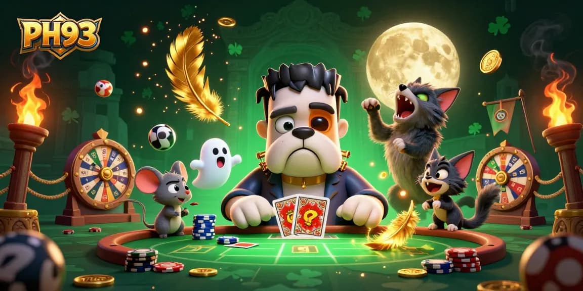 Engage with PH33's thrilling lottery and gaming experience through captivating characters and vibrant casino elements.
