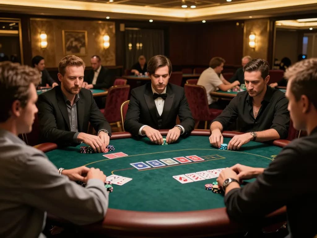 Engaging gk88 poker game scene highlighting strategic gameplay among professional players