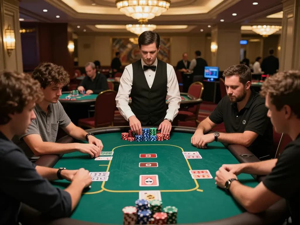 Engaged players at a 58win poker table showcasing skills during a thrilling game.