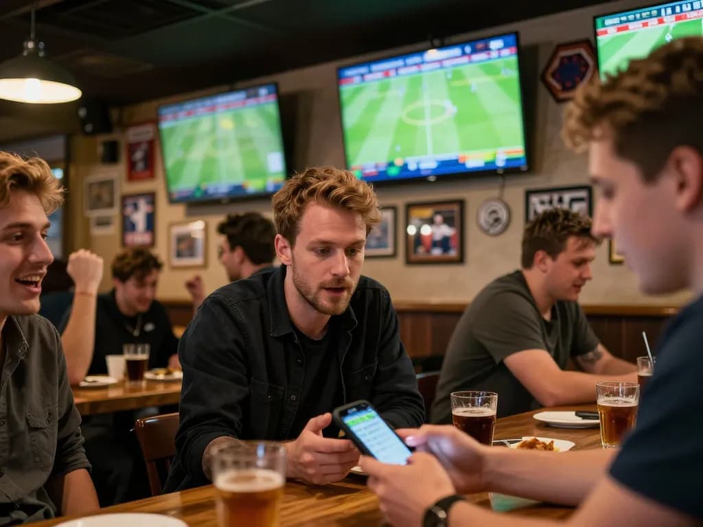 Experience live betting on luongsontvz during thrilling football matches at a vibrant sports bar.