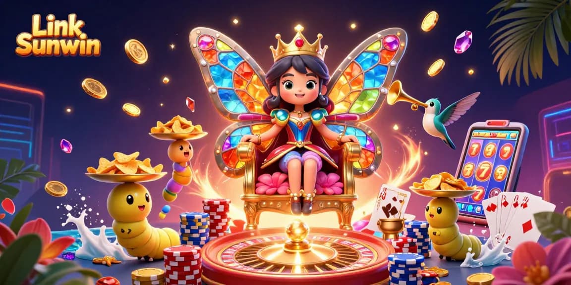 Experience the thrilling gaming adventures at Link Sunwin with vibrant casino elements