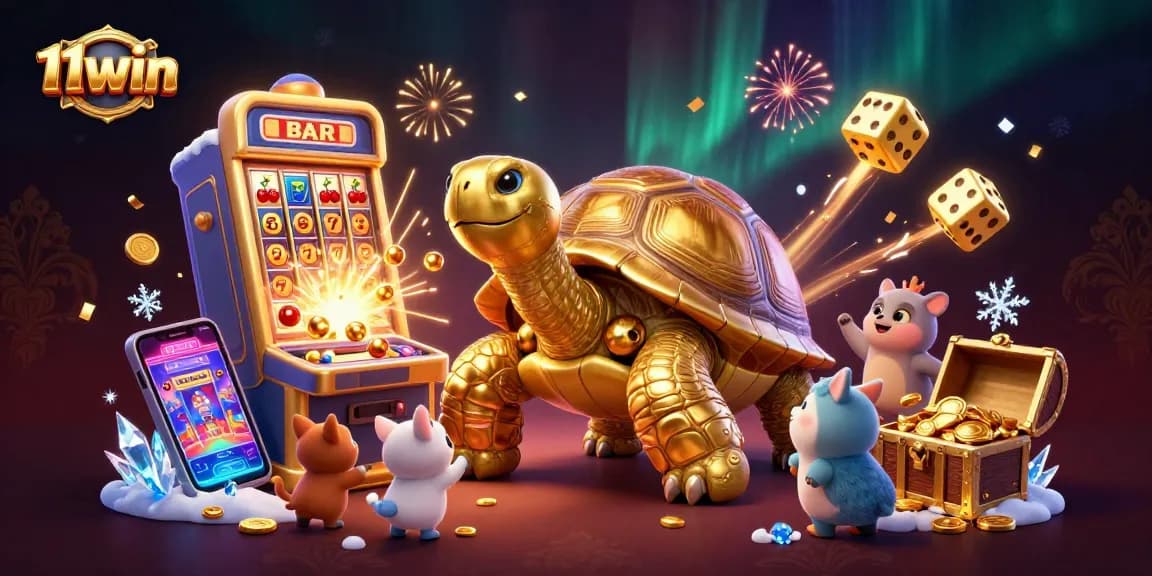 Experience thrilling gameplay at 11win featuring dynamic casino action with a vibrant cartoon scene.