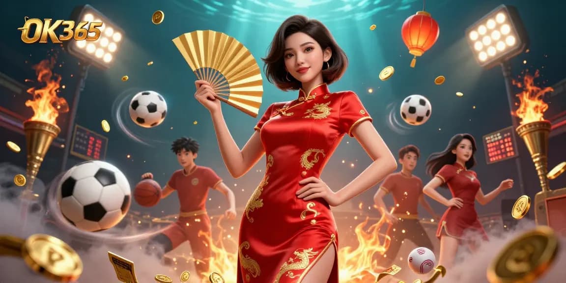 Experience the excitement of OK365 online casino with dynamic sports betting action and vibrant visuals.