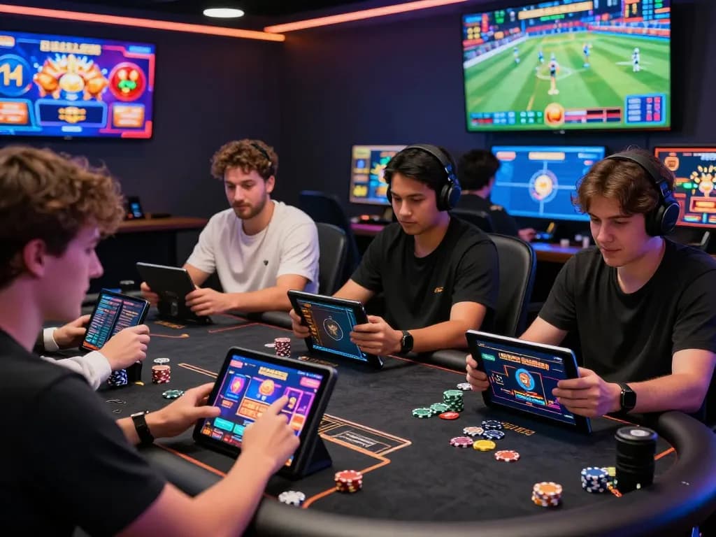 Players enjoying a thrilling gaming experience at BL555, showcasing diverse games and interfaces.