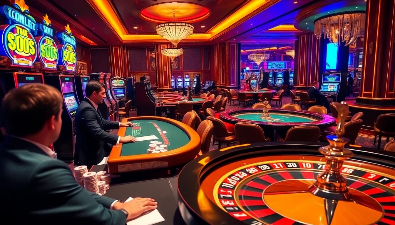 Experience the excitement of gaming at https://nohu90vn2.com/ with vibrant casino visuals featuring stylish slot machines.