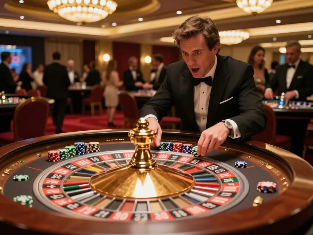 Player engaging in roulette at the casino table with visible chips, showcasing sc88 excitement.