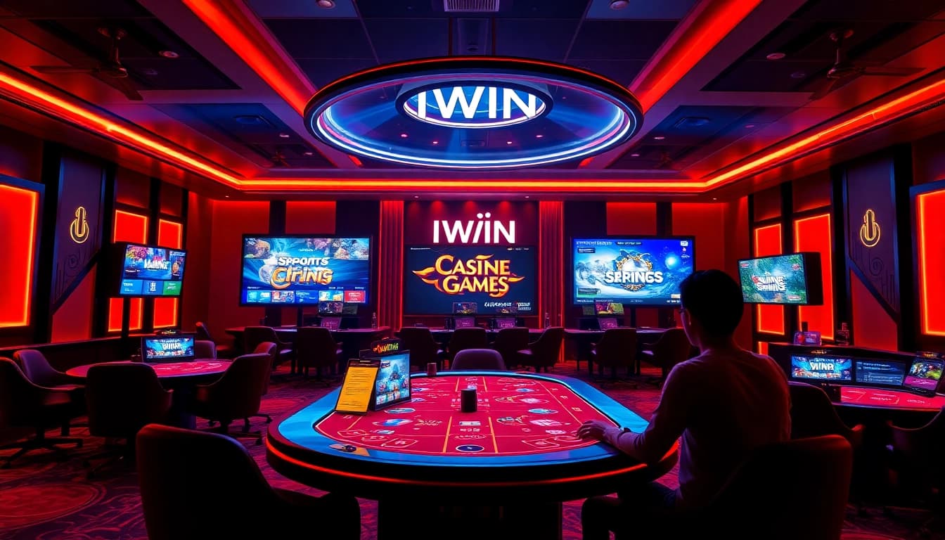 IWIN online gaming platform featuring casino and sports betting opportunities for an engaging player experience.