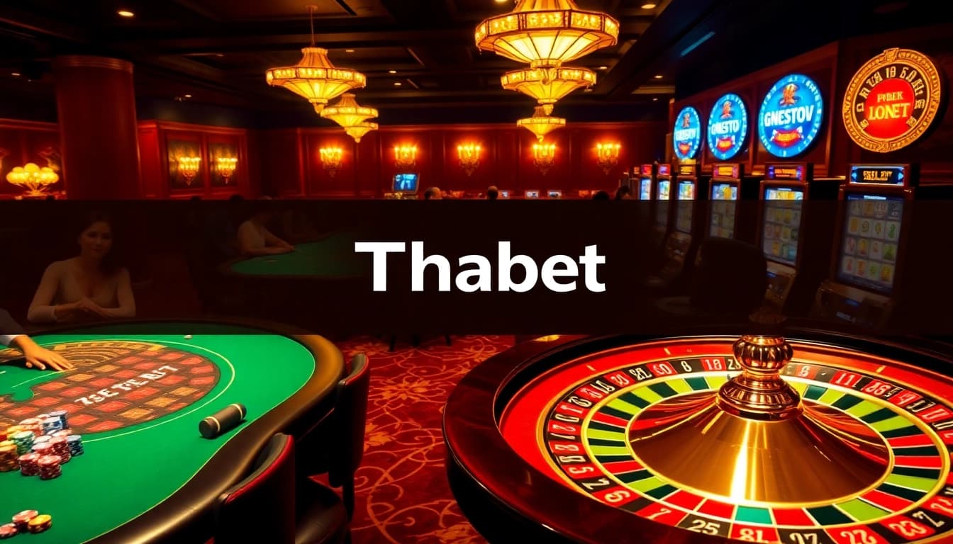 High-stakes players enjoying thrilling games at Thabet casino tables.