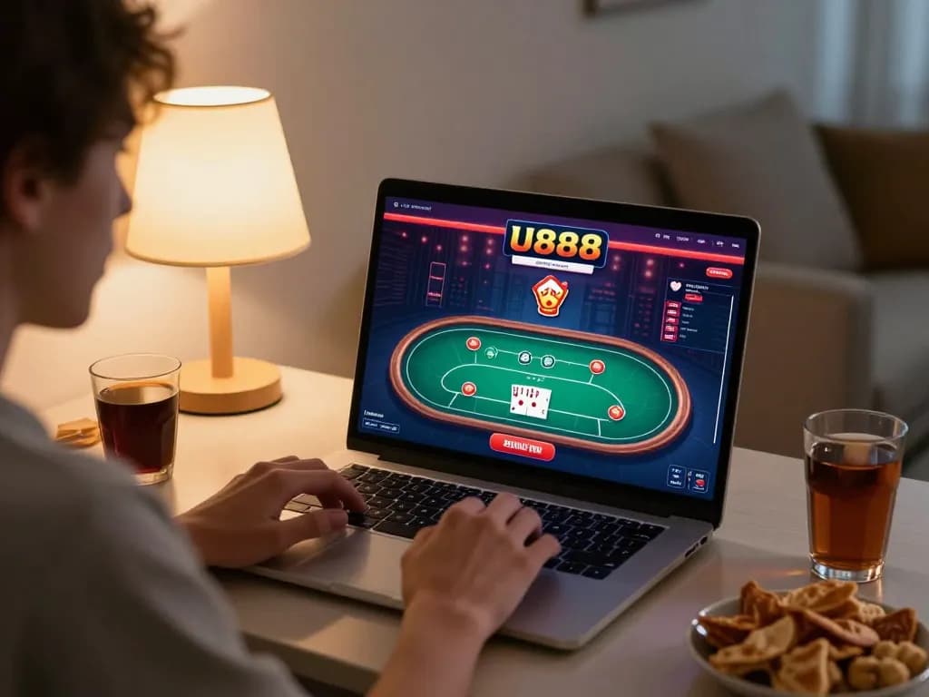Experience thrilling gameplay at U888 online casino with engaging poker action from home