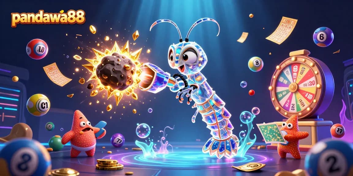 Pandawa88 offers vibrant gaming excitement with casino elements like colorful balls and spinning wheels.