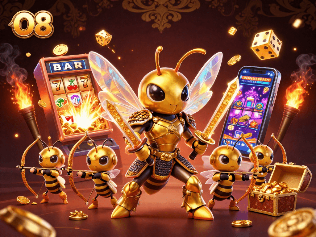 Engage with O8's thrilling slot experience featuring dynamic jackpots and vibrant casino elements.