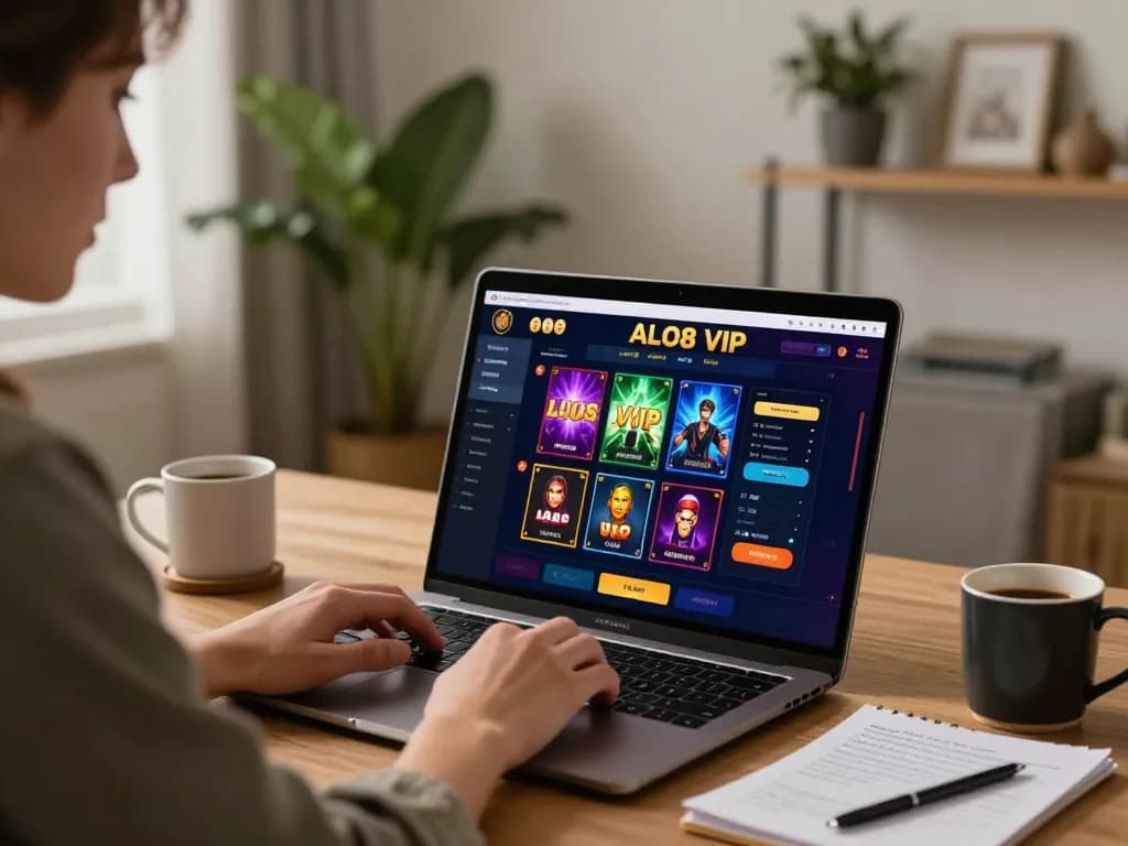 Experience ALO8 VIP online gaming at home with engaging interface and cozy ambiance.