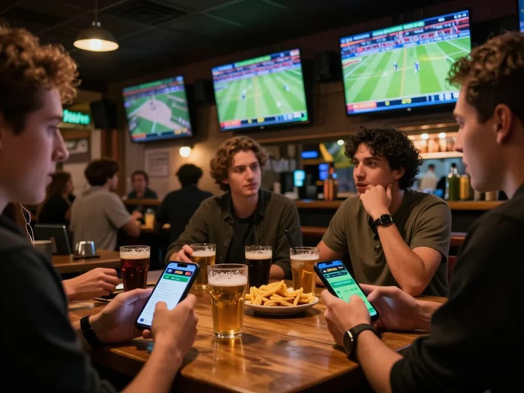 Engaged sports bettors using apps on smartphones to track Keo nha cai 5 odds