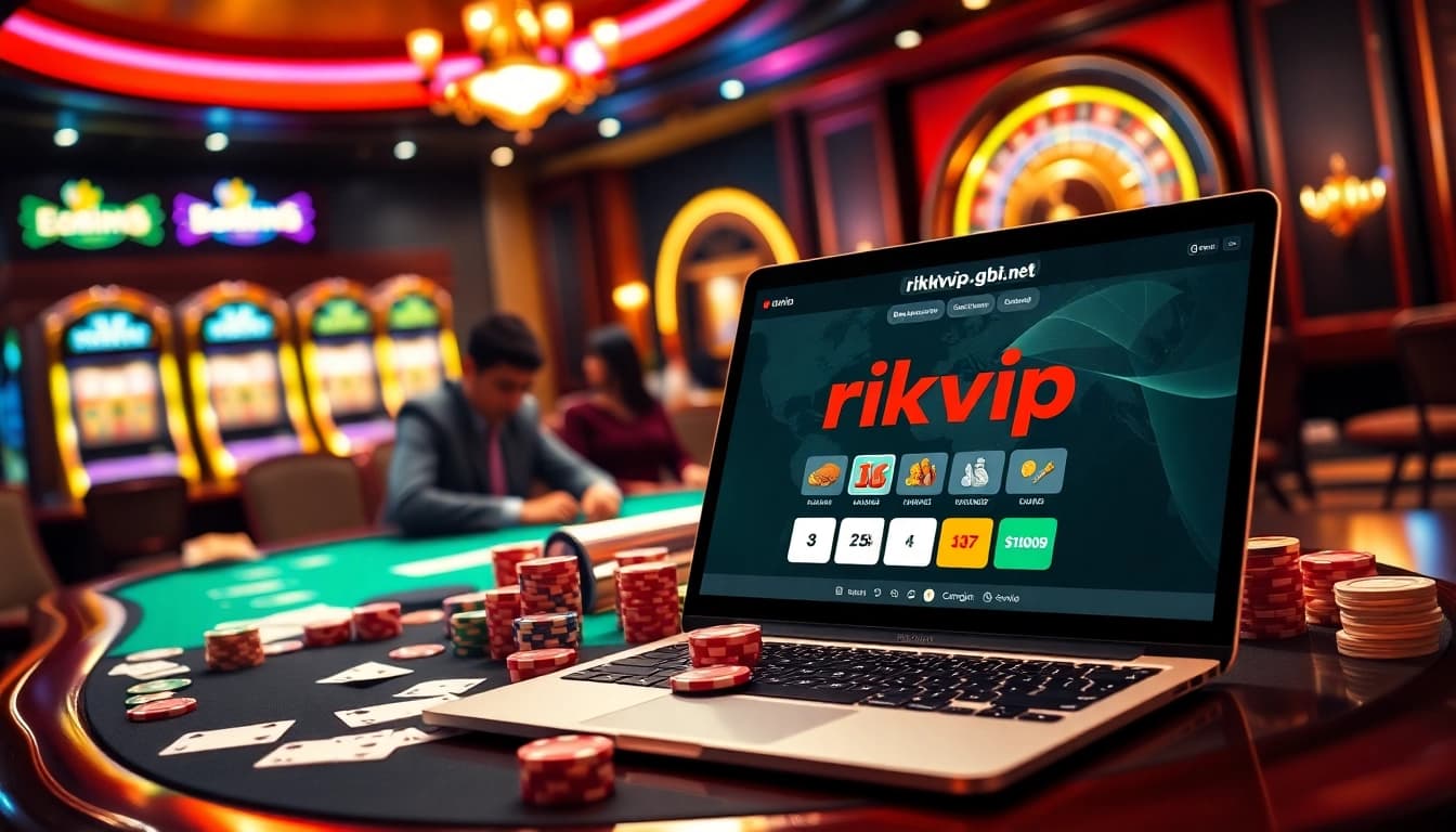 Experience high-stakes gaming at rikvip.gb.net with vibrant poker tables and thrilling casino action.
