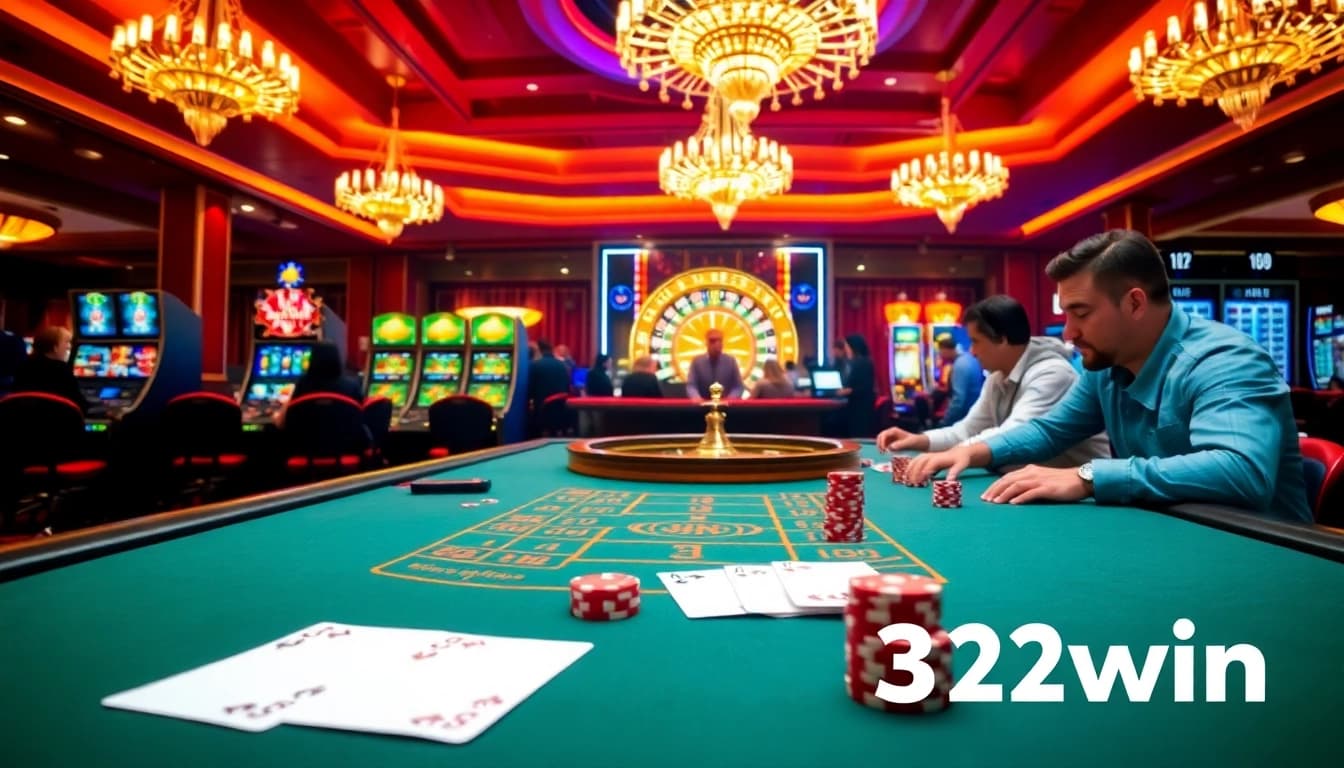 Experience thrilling gameplay at 32win.reviews with vibrant casino tables and engaged players.