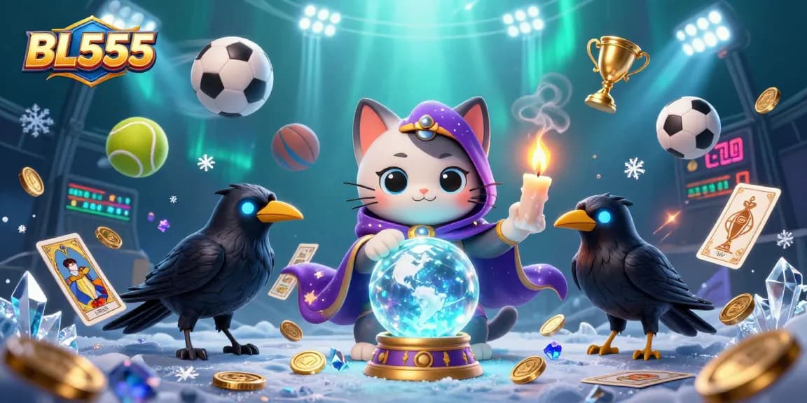Unveil winning strategies at BL555 with captivating casino elements in a vibrant magical scene