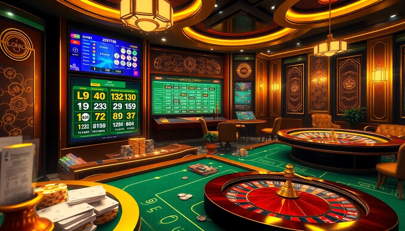 Engaging online gambling scene showcasing Đánh Lô Đề Online with vibrant betting interfaces.