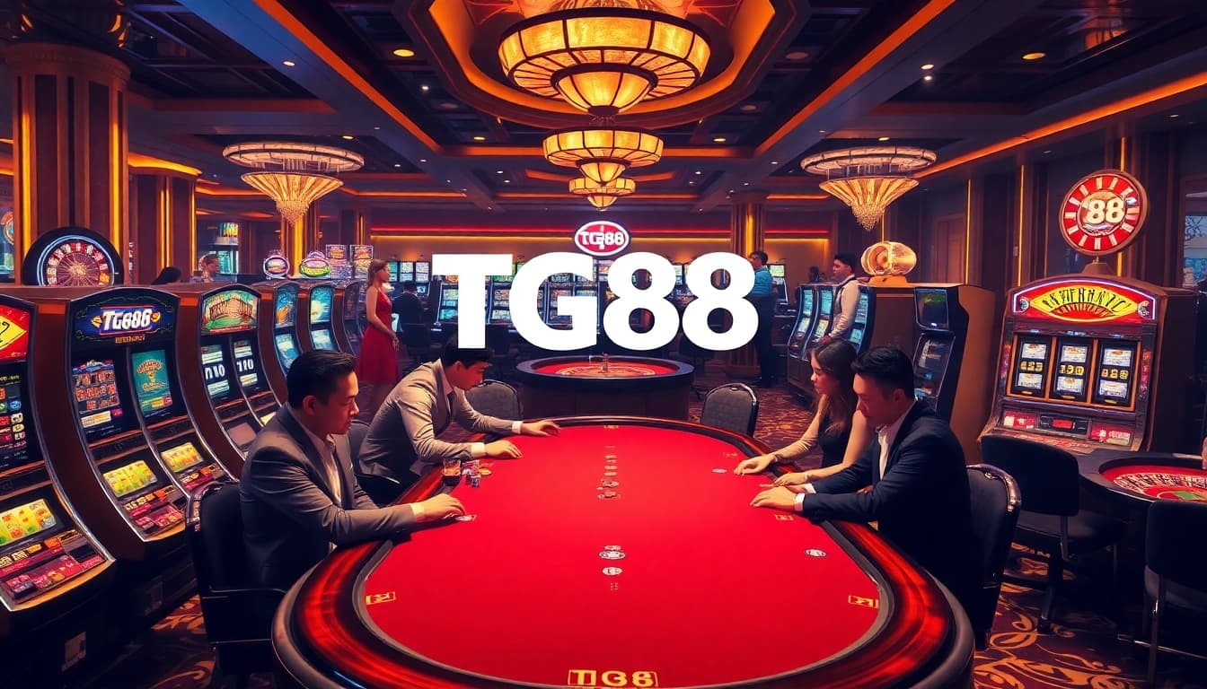 Experience high-stakes poker action at TG88's luxurious casino environment.