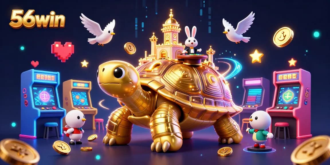 Experience thrilling moments and big wins with 56win, featuring a vibrant casino scene.